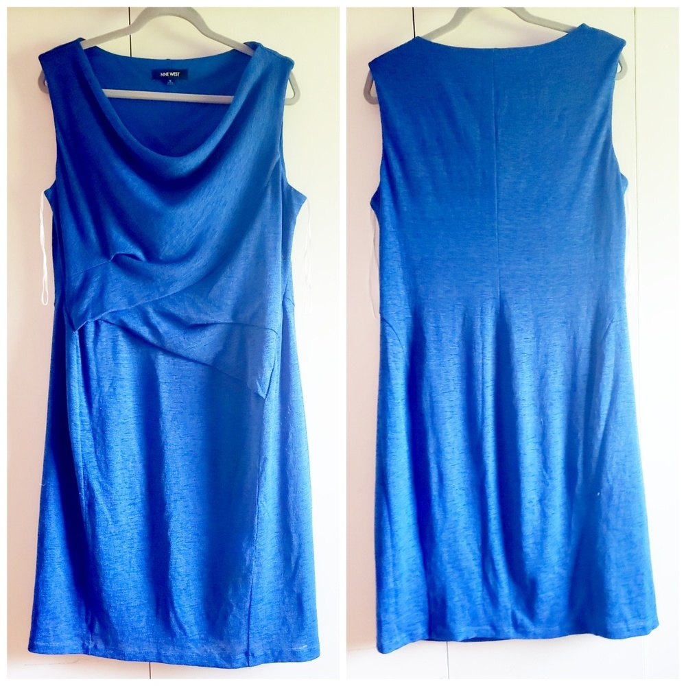 Nine West royal blue knee length dress sz 16